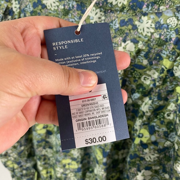 NWT Green Floral One Piece Jumpsuit- Universal Thread - Picture 3 of 4